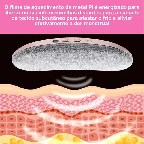 Aparelho Alivia Dor Cólica Menstrual Massageador Termico